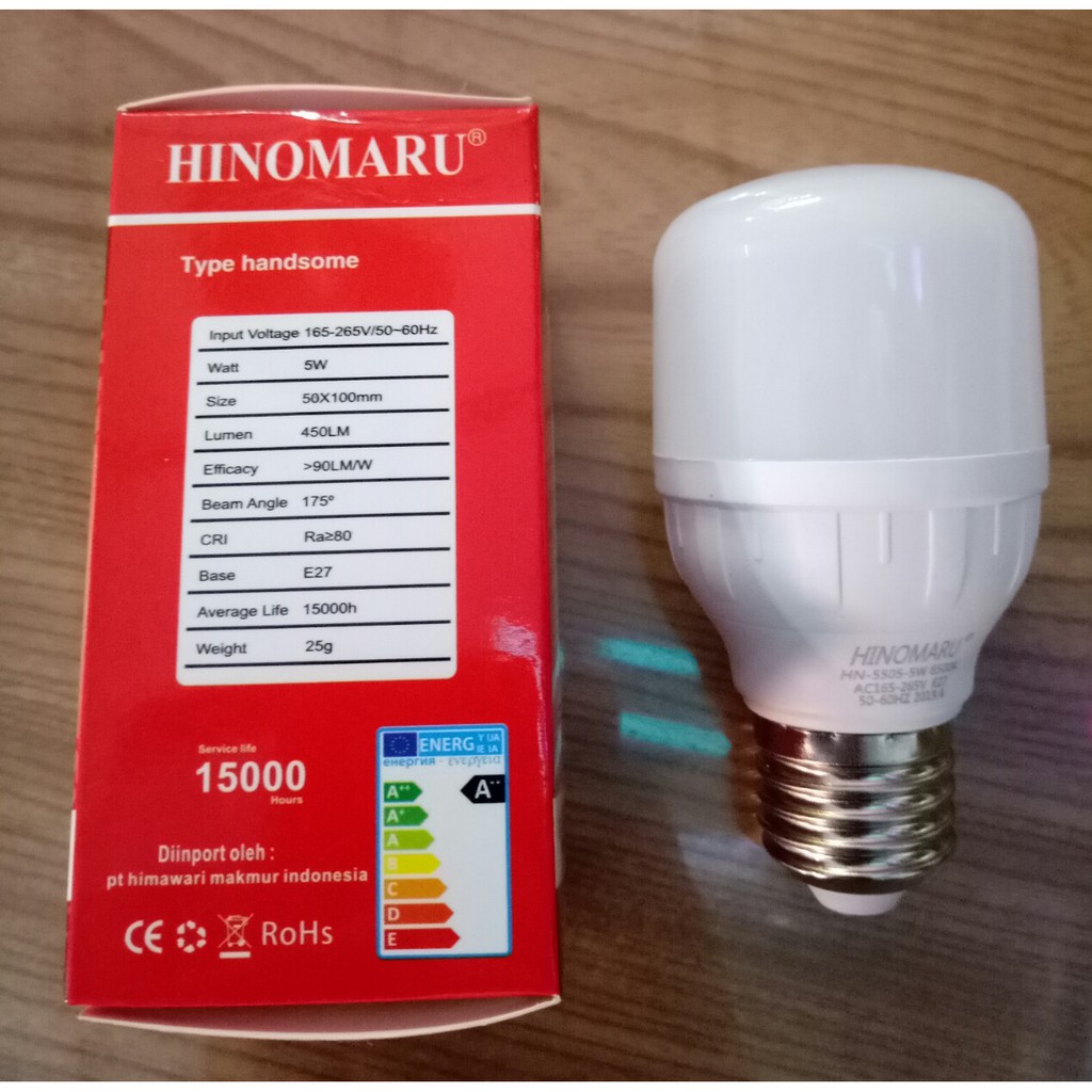 Lampu LED Bulb (Bohlam) Hinomaru HN5505 Type Handsome 5 Watt