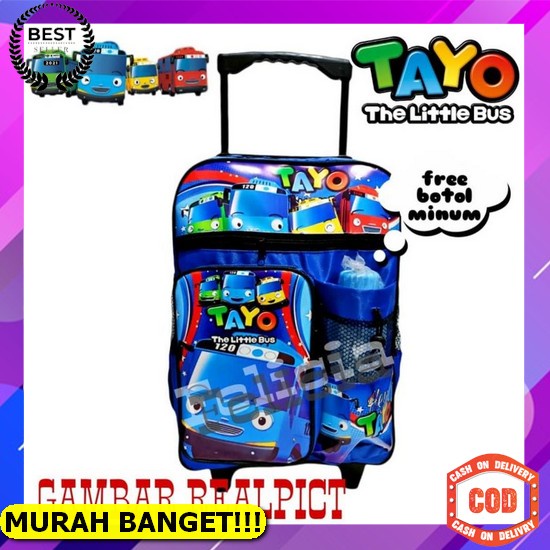 Rhassshop - Tas Troli Anak Ransel Bts Gratis Bonus - Ransel Anak Perempuan - Ransel Troli Anak Tk - 