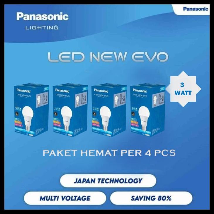 (BISA COD) LAMPU LED PANASONIC NEO 3 WATT PUTIH PER 4 (EMPAT) PCS KODE 1040