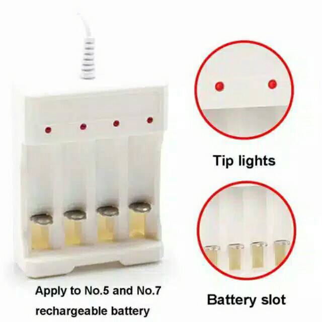 CHARGER BATERAI AA / AAA Slot 4 USB CAS DC5V 1A 1.2v