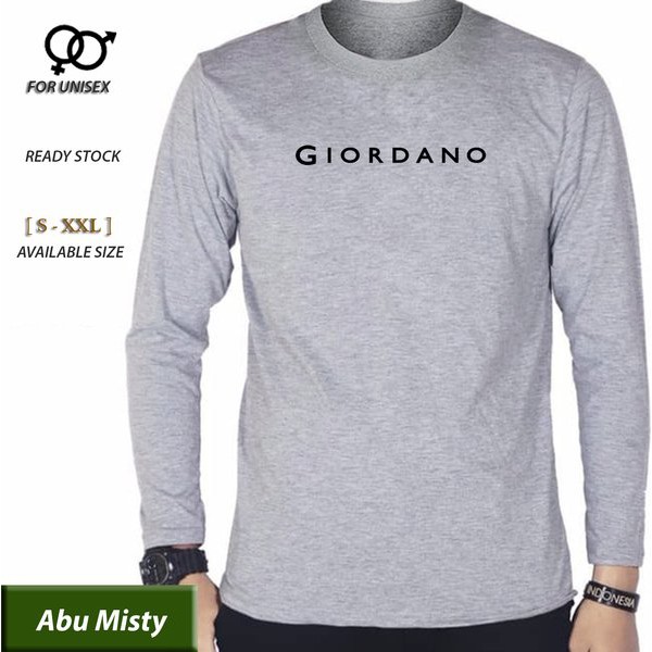 Kaos Tshirt Baju Obral Murah Combed 30 Distro Giordano LENGAN PANJANG polos custom indonesia pria wa