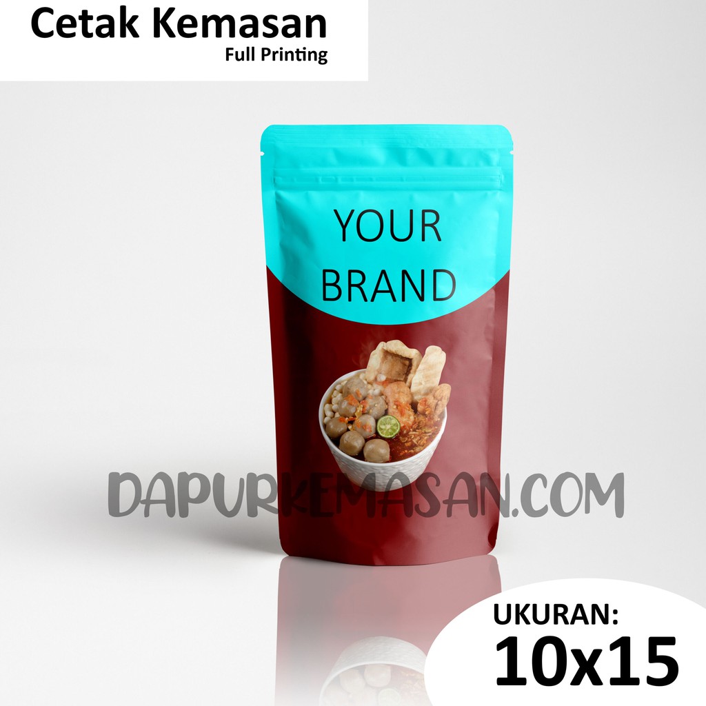 Cetak Kemasan Makanan Standing Pouch  10 x 15