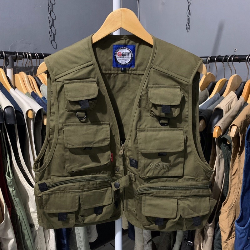 Tactical Vest Gett || Vest Tactical Bekas || Rompi Mancing || Rompi Second