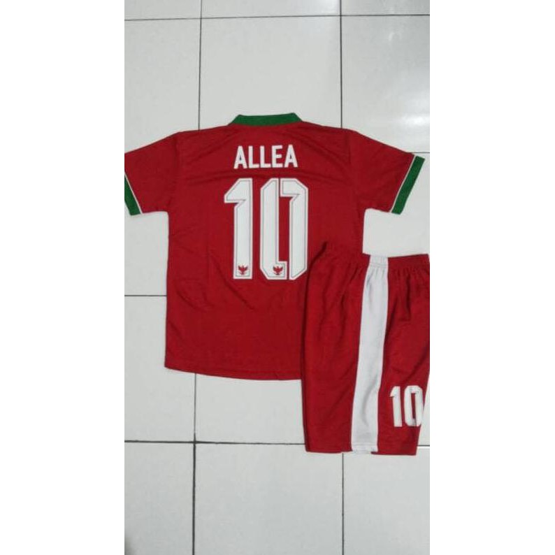 JERSEY TIMNAS INDONESIA HOME KIDS/ANAK 2017/2018 LOGO POLYFLEX+NAMESET