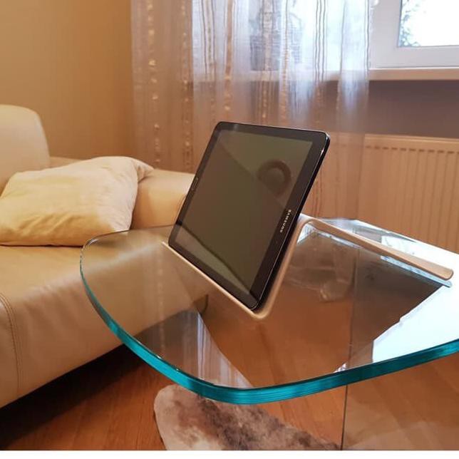 ♗29858® ISBERGET STAND TABLET PUTIH / TEMPAT TATAKAN PENYIMPANAN IPAD TABLET ✼