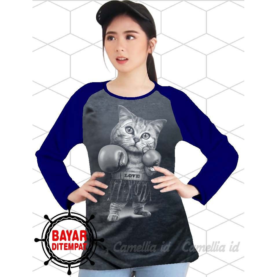 Kaos Raglan (K.TINJU)/Kaos Wanita Lengan PANJANG/ Kaos Wanita/ Kaos Oblong/Misty 5