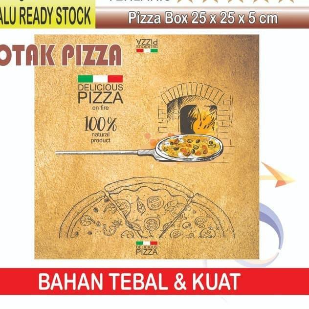 

⭐⭐⭐⭐⭐ DUS PIZZA UKURAN 25X25X5 / KOTAK PIZZA / BOX PIZZA / KARDUS PIZZA BAHAN TEBAL