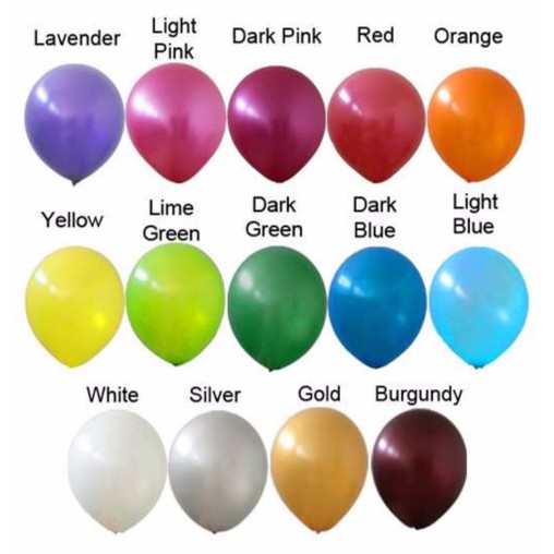 1PCS BALON LATEX 12INCH / BALON METALIK 12INCH / BALON METALIK LATEX 12INCH / BALON KARET 12INCH