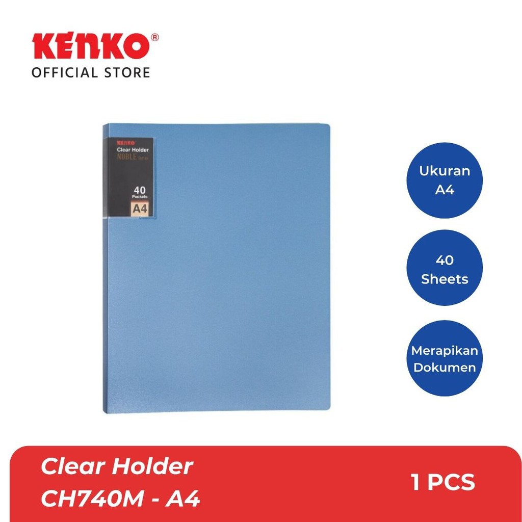 

Kenko Clear Holder / Map File / File Organizer CH740M - A4 40SH Metallic Color
