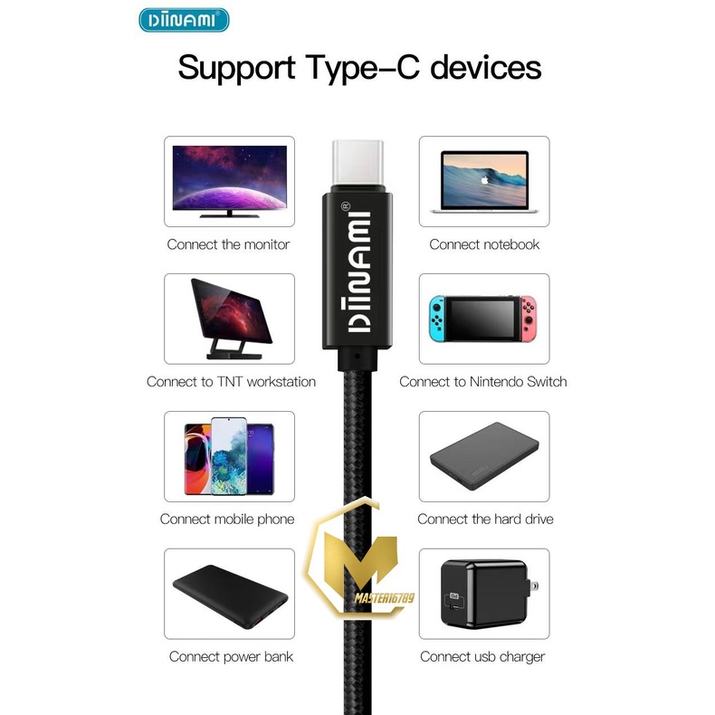 DIINAMI CABLE KABEL DATA / TYPE-C KE TYPE-C / USB-C TO USB-C / 45W FAST CHARGING / 2 METER  &amp; 3 METER NOTE10 NOTE20 S21 S22 ULTRA MACBOOK AIR MA3457