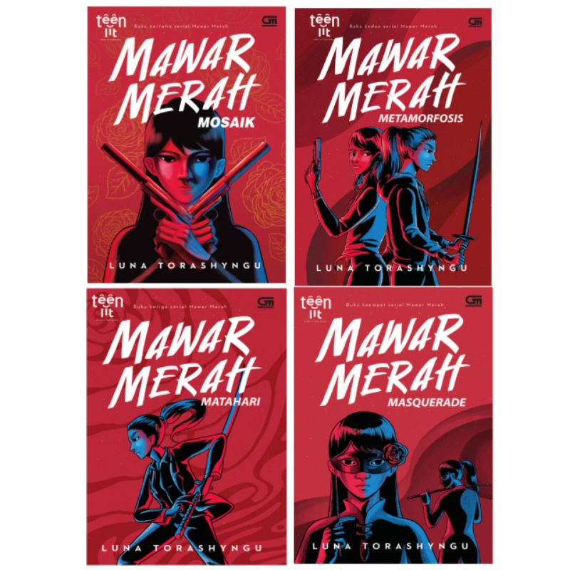 SERI NOVEL TEENLIT MAWAR MERAH : MOSAIK, METAMORFOSIS, MATAHARI, MOSQUERADE : LUNA S