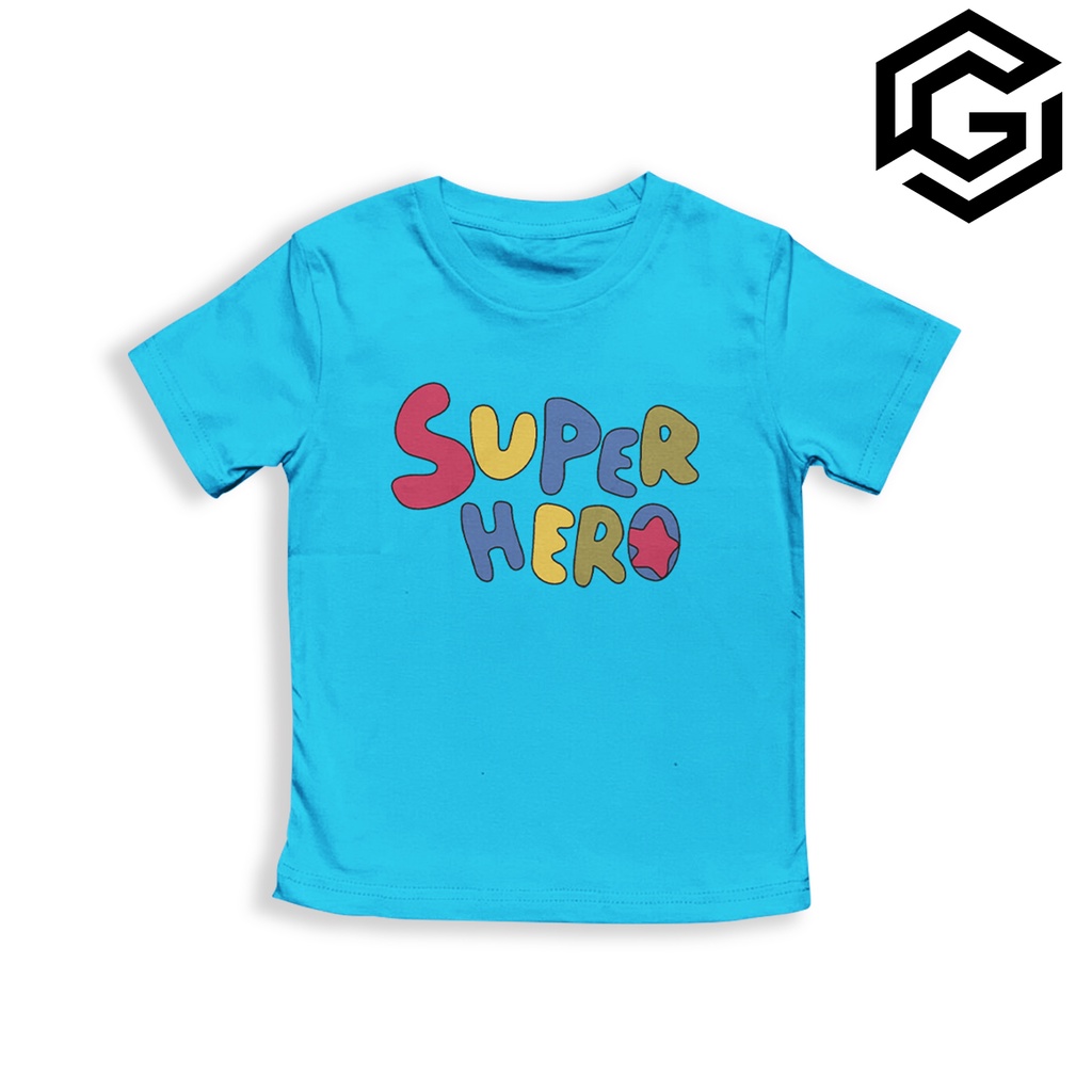 Kaos Distro Anak Laki-Laki Dan perempuan 1-10 Tahun Unisex Motif Super Hero