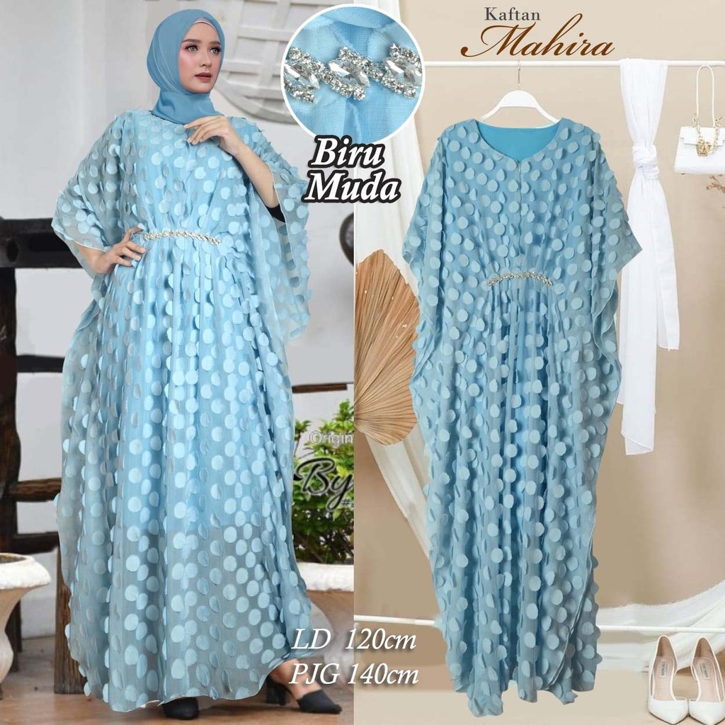 Baju Kaftan Wanita Dewasa/Baju Muslim Perempuan Model Timur Tengah Mahira Kaftan