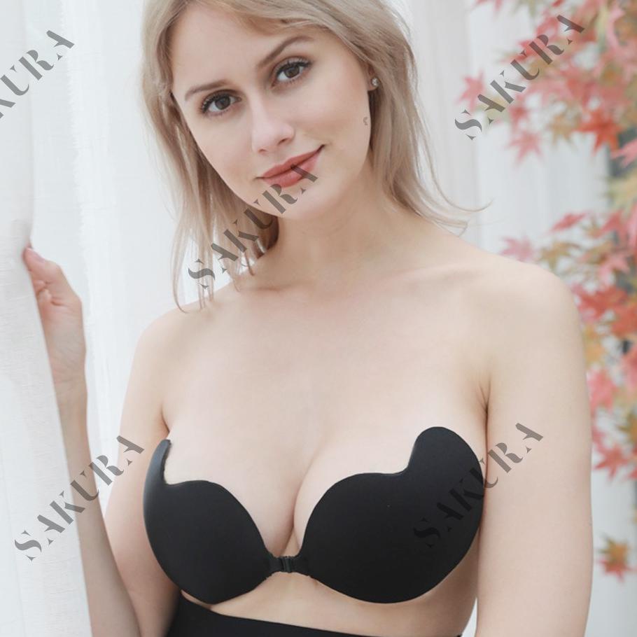™ Sakura Pakaian Dalam Cup 34A-38B Reusable Silicone Cover Bra Pad Skin Adhesive Gel Nuibra ✺