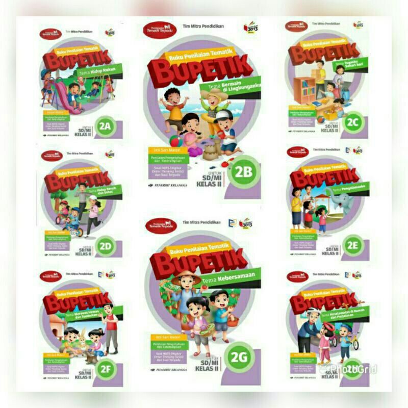 BUPETIK Kelas 2A 2B 2C 2D 2E 2F 2G 2H SD/MI Penerbit Erlangga Kurikulum 2013 EDISI REVISI - Tim Mitr