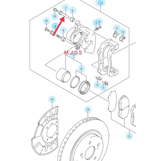 BAUT / PIN CALIPER REM DEPAN BAGIAN ATAS GRAND VITARA 2000cc&amp;2400cc ASLI