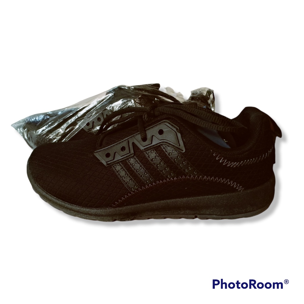 Sepatu Pria Sekolah ANDO PLANO All Hitam Sneakers 100% Original All Black Dewasa Size 37-41 Back to 