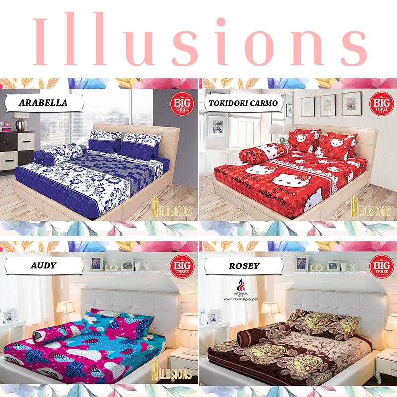 Sprei ILLUSION 120x200 Anabella Galant Hilton Jenny Moza Vermont - Single 120 SP ladyrose group