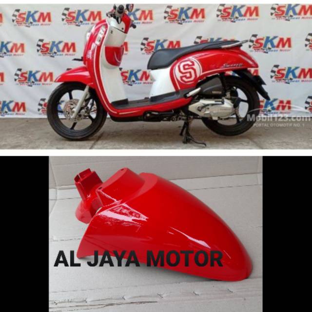 SPAKBOR DEPAN HONDA SCOOPY FI 2013 2014 2015 MERAH / SPAKBOR DEPAN SCOOPY FI