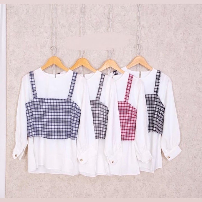 NAOMI SET KOTAK (Blouse +Rompi)