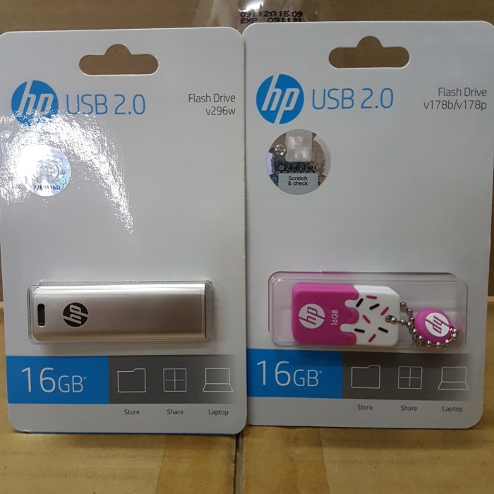 Flashdisk Original hp 16GB - Metal (Silver)