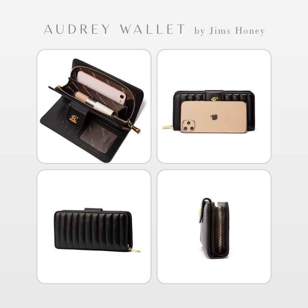 Dompet Lipat Kecil Jimshoney Jh Anna Audrey Wallet Card Jims Honey Original - Dompet Wanita Mini Trendi - Dompet Koin