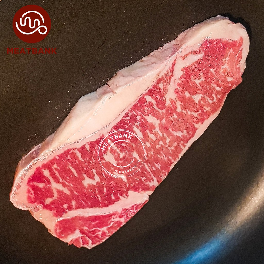 

MEATBANK SIRLOIN WAGYU MB 5 - AUS Daging Sapi Beef Striploin Steak Marbling