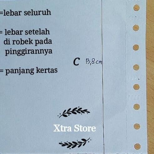 

♛ Kertas WARTEL 2ply Continuous Form 1/4 letter ⅍