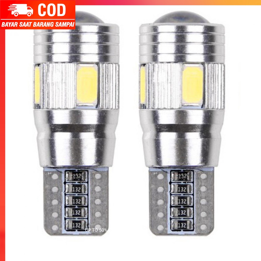 (100% BARANG ORI) HLXG Lampu Mobil Headlight LED T10/W5W/168 SMD 5630 5W 2PCS