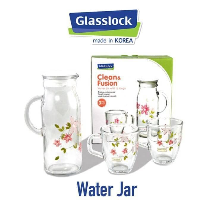 WATERJAR GLASSLOCK BOTOL AIR MINUM THERMOS KACA