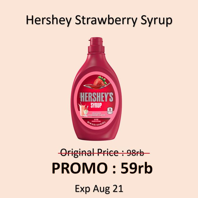 

Hershey Strawberry Syrup - Sirup Stroberi - Susu, Es Krim, Milkshake