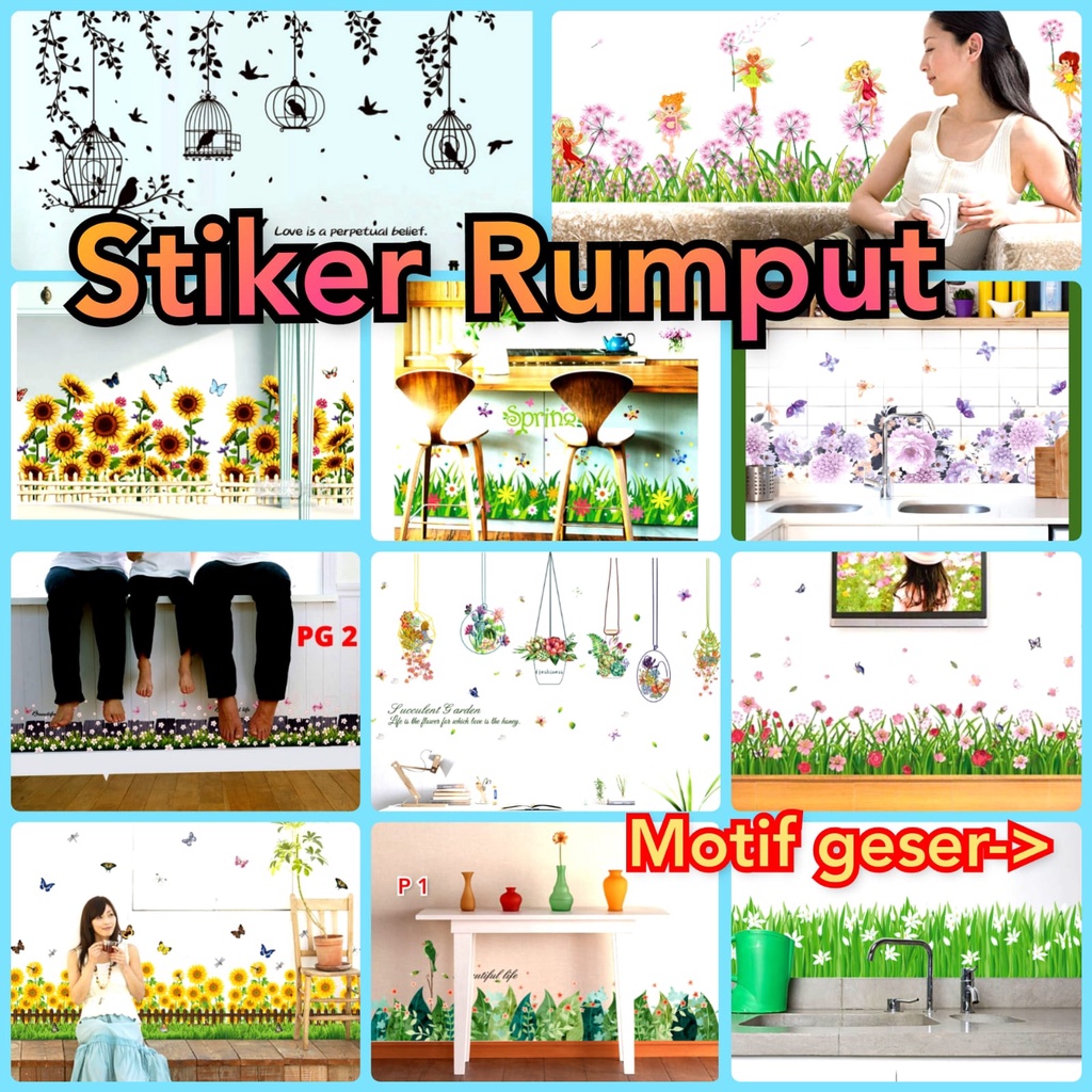 WALLSTICKER WALLSTIKER WALL PAPER STICKER STIKER DINDING WALLPAPER AESTHETIC DEKORASI RUMAH TAMAN BORDER TEMBOK LIS PAGAR RUMPUT DAUN BUNGA MATAHARI SANGKAR BURUNG RUANG TAMU JENDELA PINTU KACA KRAMIK KAMAR MANDI KERAMIK TEGEL TANGGA DAPUR LEMARI CAFE