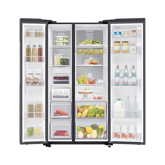 Kulkas Side Side Samsung Hitam Black Matt 700 Liter 2 Tu Kanan Kiri Rs62r5041bd 62 R 5041 B4 Indonesia