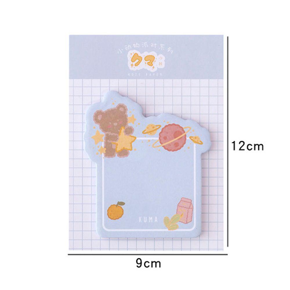 Lanfy Kawaii Sticky Notes Kartun Beruang Scrapbook Kertas Tulisan Kucing Self Adhesive Massage Note