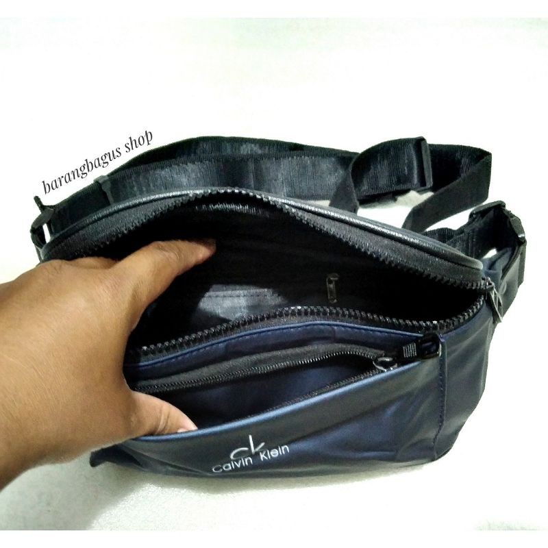 Waistbag / tas pinggang wanita import Anti air logo CK