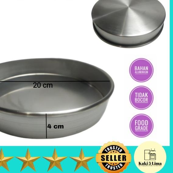 Loyang Kue Bulat Tanpa Sambungan 20cm - 4