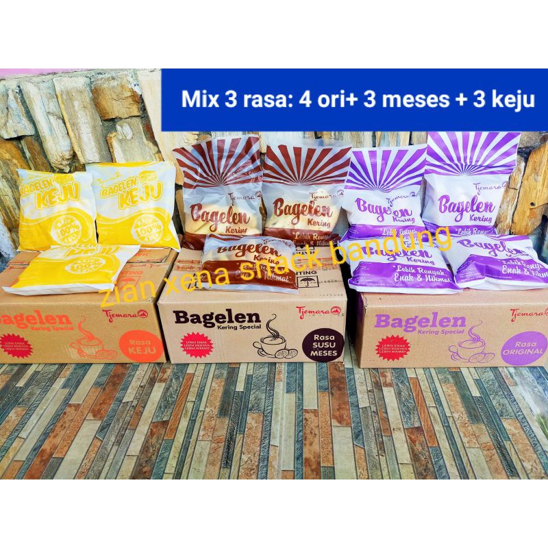 

BAGELEN MIX 3 RASA ORI, MESES, KEJU ISI 10 PACK