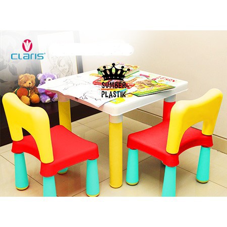 H.O.T PROMO!!! Claris Set 2 Kursi  Anak Kidzone + 1 Meja Anak Fantastic (5208+5199)