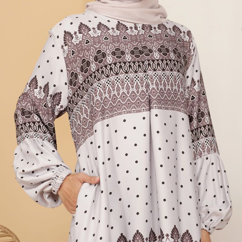 Gamis Motif Polkadot Etnic Series Terbaru