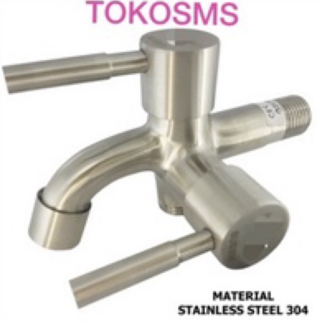 Kran cabang stainless sus 304 kran shower air warna stainless doff sus304 stenlis