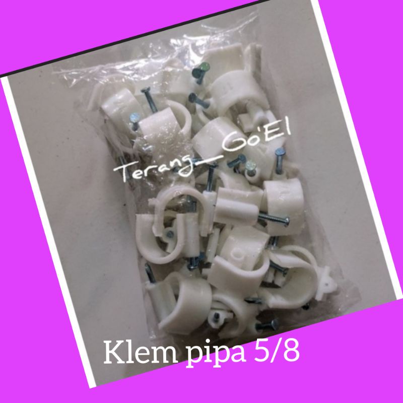 KLEM PIPA, KLEM PARALON 5/8, KLEM BETON, CABLE KLIPS 17 MM EXXORA