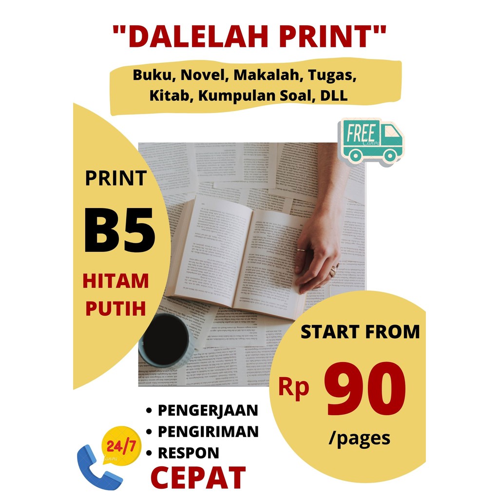 

PRINT BUKU, DOKUMEN, TUGAS, MAKALAH, KITAB, KUMPULAN SOAL, DLL UK B5 HITAM PUTIH ONLINE