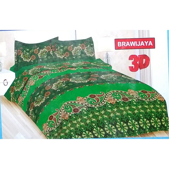 SPREI BONITA BRAWIJAYA No.1 KING 180 SEPRAI HIJAU MOTIF BATIK MODERN