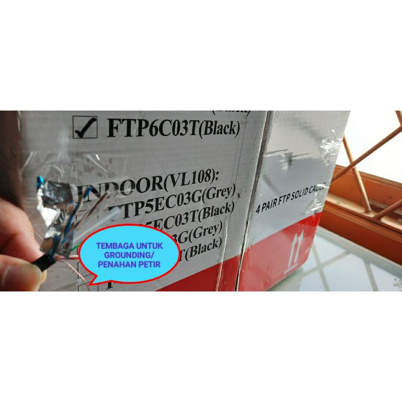 Kabel LAN Outdoor/FTP CAT6/5e Vascolink/Spectra/Zimmlink/NYK UTP/Indoor RJ45 CAT6/5 METAL,ecer meter-VSCO FTP6 OUTPTRK CR