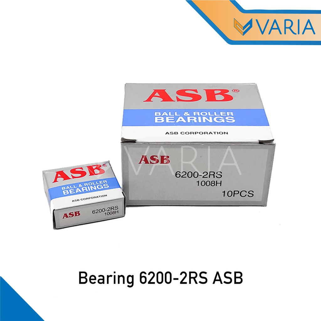 Bearing / Laher 6200 2RS Tutup Karet Double ASB