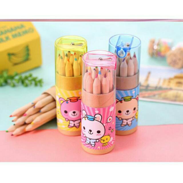 

Pensil 12 Warna Kotak Silinder / Pensil HB Mewarnai / Pensil Gambar