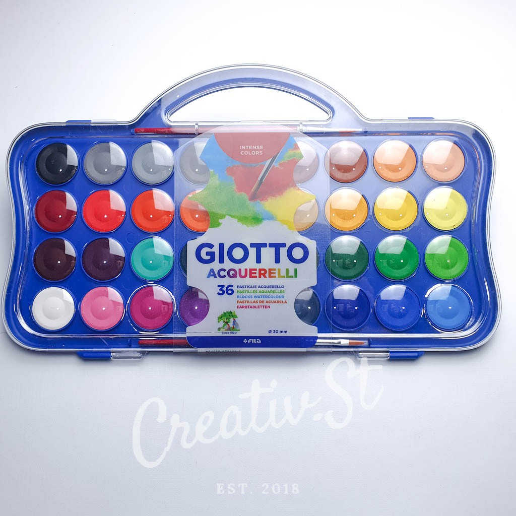 

GIOTTO Acquerelli Reguler 36 Warna Cat Air 30 Mm Padat GIOTTO Watercolor Solid Water Color