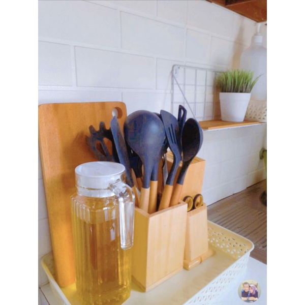 Rak Serbaguna Rak Dapur/Rak sendok/ Rak Pensil Rak kayu Serbaguna