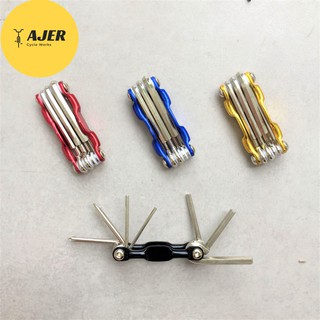 Jual Kunci alat Multi tool kit Sepeda 7 in 1 ALLOY Portable set L hex