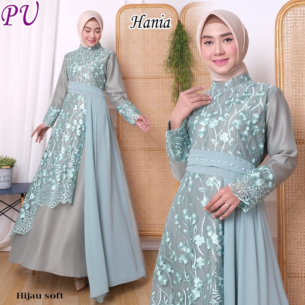 DRESS MUSLIM HANIA GAMIS JUMBO TILE MURAH GAMIS SYARI BUSUI BRIDESMAID DRESS PESTA LAMARAN LEBARAN